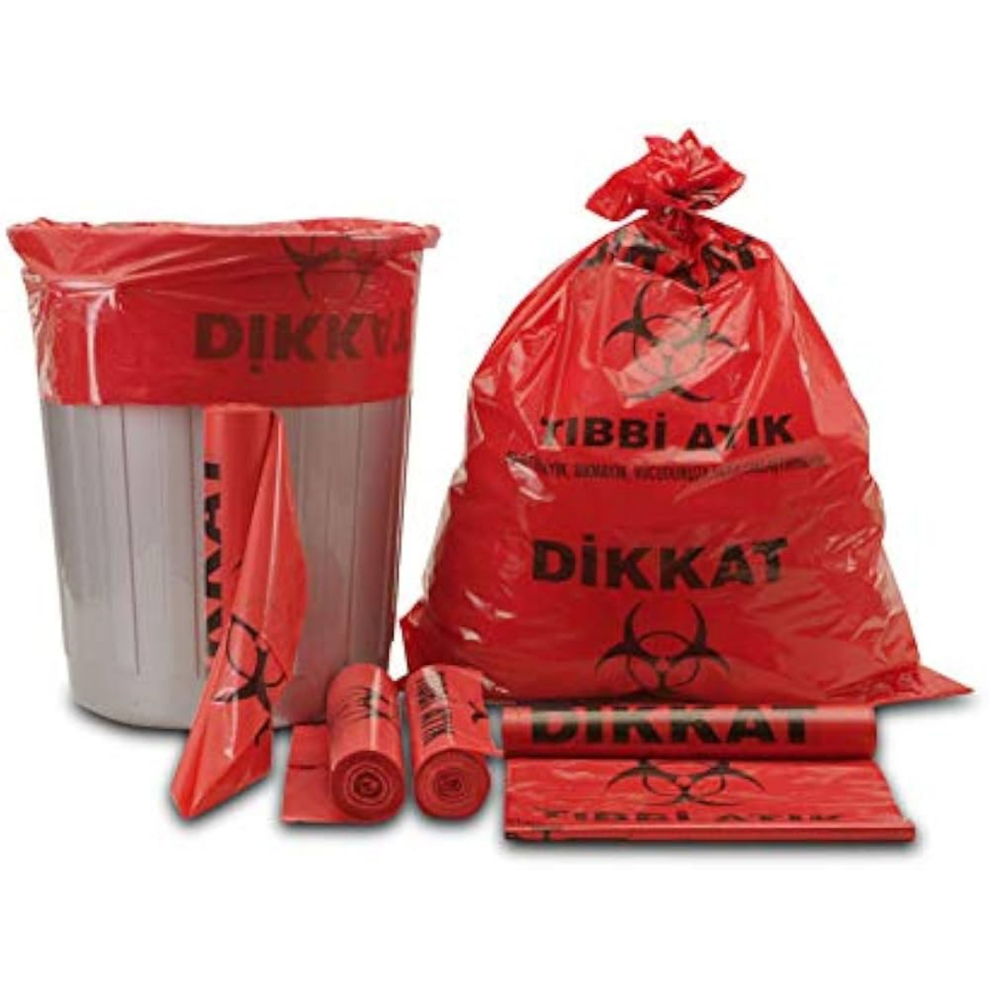 TIBBI ATIK ÇÖP POSET KIRMIZI BUYUK 10 LU