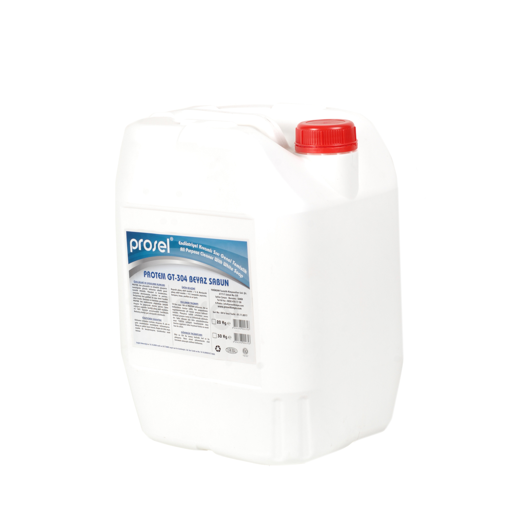 PROSEL GT-304 GEN TEM. BEYAZ SABUN 20 KG